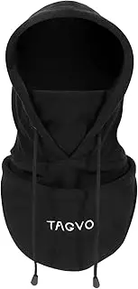 [hapurs] Ski Mask Winter Thermal Fleece Balaclavas, Soft & Warm Adjustable Hood Hat Skiing Face Cover Face Mask Neck Warmer Snood Neck Gaiter for Running Skiing Cycling Motorbikes Hiking- Men & Women