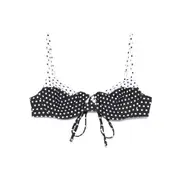 [Frankies Bikinis] Frankies Bikinis Savannah Bikini Top S BLACK/WHITE