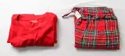 Holiday Lane Men's LS T-Shirt and Pants Pajama Set MP9 Brinkley Plaid Small