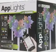Gemmy AppLights LED Lightshow 3 Snowflake Pathway Stake 20.28 inch NIB