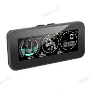 Motorcycle 3 IN 1 LCD Digital HUD GPS Speedometer Tachometer Slope Meter TPMS