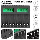 4/8 Slot Smart Battery Charger LCD Display for AA/AAA Rechargeable Batteries