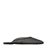 Magda Butrym Embellished Mesh Flat Mules 36,37.5,38.5,37,38,39.5,39,40,41 black