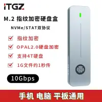 在飛比找蝦皮商城精選優惠-🌟免運速發🌟 ITGZ 指紋加密M.2外接盒NVME/SAT