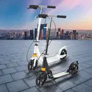 Monvelo Push Scooter for 7+ Kids Max 100KG Foldable 2 Big Wheels Adjustable