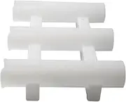 AIMALL 3-Slot Plastic Fishing Rod Bracket – Durable PP Material for Sea and Boat Fishing, Black & White Options, 11.81 x 8.86 Inches with Stable Mount Design