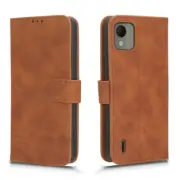 For Nokia C110, Luxury Shockproof Flip PU Leather Wallet Card Case Cover