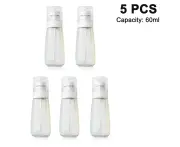 Spray Bottles Travel Size 5pcs Fine Mist Spray Bottle Set Empty Airless Makeup Face Spray Bottle Clear Refillable Travel Containers-Transparent-60ml