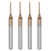 4pcs 1/8" Shank 1mm x 7mm Titanium Coated Carbide End Mill CNC Router Bits
