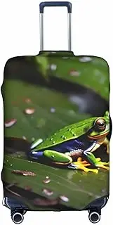 [Pvinnk] Peace Tree Frogs Print Protective Luggage Cover Elastic Washable Suitcase Protector Travel Gear Protector, White, X-Large