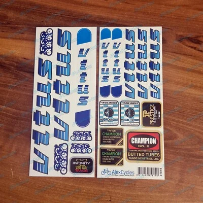 VITUS Cr-mo Champion Fondriest Blue Decals Stickers Kit for Re-sprays + Gift