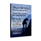 Psalm 62:1-2 Rock And Salvation Bible Verse Canvas Christian Wa