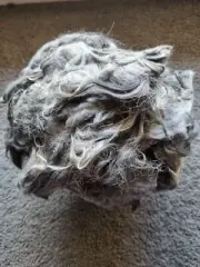 Alpaca Fleece 100% Natural Suri - 850grams. Colour - Grey - Washed