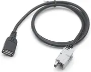 Fit for N-i-s-s-a-n for Ford for J-e-e-p Audio Navigation Multimedia Radio Mini Interface Car Female USB Plug Cable Adapter Connector(Yellow)