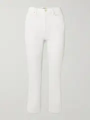 [FRAME] FRAME - The Pencil Cropped High-rise Slim-leg Jeans - White - 25 25 White