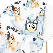 Jay Franco Bluey & Bingo Nogginz Set - 40 x 50 Inch Lightweight Travel Throw Blanket & Pillow - Kids Super Soft 2 Piece Bedding Set