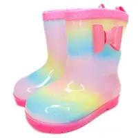 在飛比找momo購物網優惠-【小童心鞋坊】女童雨鞋 兒童雨鞋 15-24號 彩虹雨鞋(中