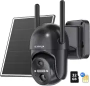 4G LTE Cellular Solar Security Camera Wireless Outdoor, No Wifi Solar Powered Ca