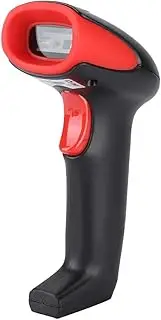 XUMIUZIY Wired Handheld 2D Barcode Reader,USB Bar QR Code Scanner Scanning Gun Scanner for POS, PC, iOS,Widely Used in Book Store Supermarket Retail Shops and More (Black+Red)