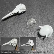 Unpainted 1/18 Bird with Hat Man Head Sculpt Helmet Head Model For 3.75'' Figure