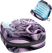 Period Bag,Sanitary Napkin Storage Bag,Abstract Ocean Octopus,Tampon Holder for Purse