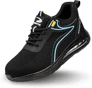[Hogent] Steel Toe Shoes for Men Anti-Puncture Work Safety Shoes Indestructible Comfortable Steel Safety Shoes Resistant Safety Shoes for Men Composite Toe Light Weight Sneakers