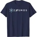 男士棉質 T 恤 COSMOS ATOM CRYPTO DIGITAL CURRENCY 標誌 T 恤 4XL, 5XL