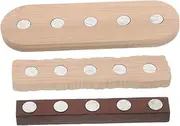 EXQUIMEUBLE 3pcs Magnetic Nail Display Base for Acrylic Nail Tips Wooden Holder for Art Practice for Beginners Salon and Home Use Convenient Manicure Stand