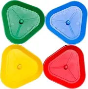 Kids Card Holder 4Pcs Card Holders for Playings Cards Plastic Triangle Shaped Playings Holder, Practical Kids for Games, Poker Parties, Game Nights