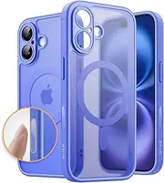 JETech Magnetic Case for iPhone 16 6.1-Inch with Camera Control Button, Compatible with MagSafe, Translucent Matte Back Slim Shockproof Phone Cover (Ultramarine)