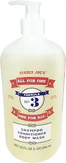 Trader Joe's Formula No.3 "All for One, One for All" Shampoo Conditioner & Body Wash 32 fl oz (1 bottle)
