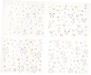 Ipetboom 4 Sheets Nail Art Rhinestones Charms for DIY Manicure of Non Hotfix Gems for Stunning Nail Decorations for Home Salon Use Multi Shaped Designs for Creative Styles