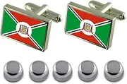 [Select Gifts] Shirt Dress Studs Criciuma City Santa Catarina State Flag Cufflinks