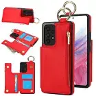 For Samsung Galaxy A73 A54 A53 A35 A14 Back Flip Wallet Case Rugged Cover w/Ring