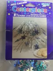 Holiday Foil Centerpiece ( Mini Cascade) 8.5 in Snow Flakes