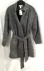 H&M Wool Blend Tweed Coat Trendy Oversized Belted Mandarin Collar Coat NWT