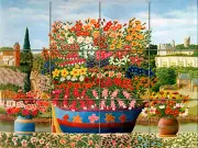 Art Mural Ceramic Flowers Boat Backsplash Bath Tile #31