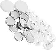AUTSUPPL 1 Set Tinplate Badge Consumables Tinplate Pin Blanks DIY Badge Blanks Round Pin Backer Enamel Button Parts Pinback Button Parts Medal Mounting Kit Badge-Making Materials Paper