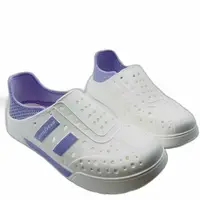 在飛比找樂天市場購物網優惠-台灣製GOODYEAR輕量洞洞鞋-白紫色 另有藍色 - 台灣