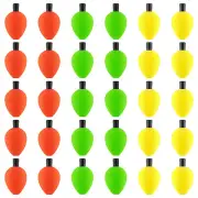 30pcs ellipsoid Shaped Strike Indicators Fishing Bobber Floating Floats 3 colors