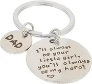 [CALLARON] Stainless Steel Key Holder Keychain for Dad Meaningful Father Day present Lightweight Compact Design Birthday Present Shape