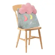 SOGA Green Cute Moon Cloud Cushion Soft Leaning Lumbar Wedge Pillow Bedside Plush Home Decor
