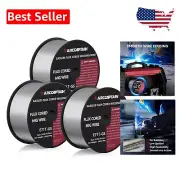 Effortless Welding with .035 Flux Core Wire - 2lbs 3 Pack for Professional Use