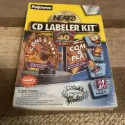 Fellowes Neato CD Labeler Kit - Special Pack 40 CD Labels MediaFace Sealed New