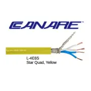 Canare L-4E6S Star Quad Mic Cable, Yellow – Per 10 foot length, bulk