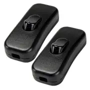 Inline Cord Switch 2-Pack, On-Off Control Lamp Inline Switch, 2Pack, Black