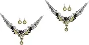 [WRITWAA] Sets Choker Necklace Bundle Lace Choker and Earrings Retro Lace for Women's Fashion for Special Occasions Pcs