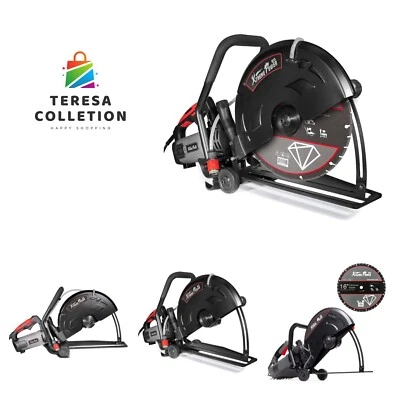 3200W Electric Power Disc Cutter Circular Demo Saw For Wet/Dry Concrete Guide...