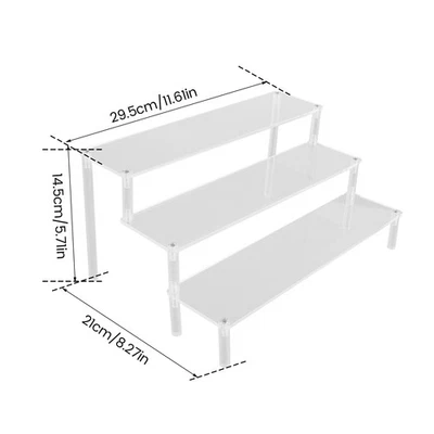 Acrylic Risers Display Stand 3 Tier Acrylic Tiered Shelf Clear Tiered jeIdF