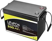 12V 200Ah Lithium Iron Phosphate Battery LiFePO4 Grade-A Prismatic Cells 100A BMS 3000 Life Cycle 3 Years Warranty Replace SLA AGM Camping RV